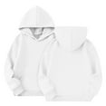 thumbnail image 3 of TQWQT Boys Sweatsuit Size 13-14 Kids Tracksuit Solid Color 2 Piece Sweat Suits Hooded Long Sleeve Sweatshirt and Sweatpant Plain Toddler Sweat Set White, 3 of 3