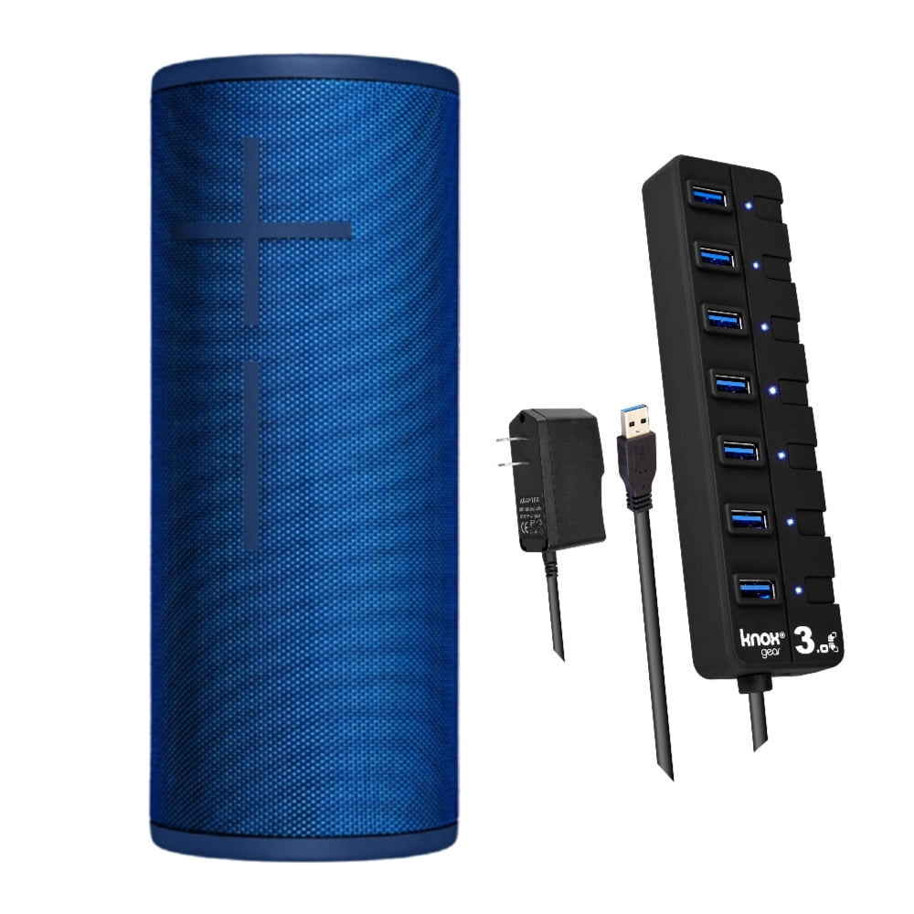 Ultimate Ears BOOM 3 Wireless Bluetooth Speaker (Blue) with 7Port USB