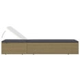 thumbnail image 4 of vidaXL Sunlounger Poly Rattan Brown and Dark Grey, 4 of 5
