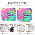 thumbnail image 5 of Kdxio Psychedelic Cartoon Frog Print 2-Piece Sun Shade Front Windshield - Foldable Car Front Window Sunshades for Most Sedans SUV Truck, 5 of 5