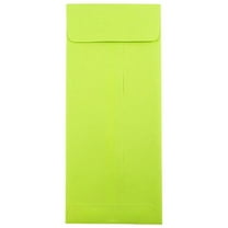 JAM Paper #12 Policy Envelopes, 4 3/4 x 11, Lime Green, 50 per Pack