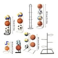 thumbnail image 3 of Football Display Stand Multilayer Ball Storage Shelf Rolling Ball Vertical Display Rack for Bedroom, Living Room, Garage, 3 of 8