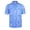 Kalvin Blue/Clear Blue, variant on Monterey Club Men's Small Tile Print Tailored Collar Short Sleeve Golf Polo Shirt #3514
