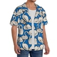 thumbnail image 2 of Fotbe Swan Birds Camisa Estampada de Manga Corta para Hombre, Casual de Verano, Estilo Playero, Sin Arrugas-4X-Large, 2 of 5