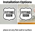 thumbnail image 3 of Fitting Room (2 Pack) 4 inch X 4 inch Shield Shaped Heavy Duty 3.2 mil Vinyl Decals Weather Resistant Made in the USA, 3 of 5
