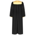 thumbnail image 4 of Raenseen Robe de Chorale Unisexe de Luxe à Col en V à Manches Longues Robe de Doctorat Costume de Juge Robe de Collation des Grades Noir P, 4 of 7
