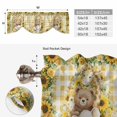 thumbnail image 6 of Tie Up Valance Curtain for Kitchen,Cute Elephants Bears Giraffes Rod Pocket Short Curtains Adjustable Tie-Up Shade Valances,Children's Day Sunflowers Window Treatment for Bathroom Living Room Bedroom, 6 of 9