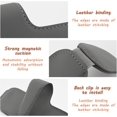 thumbnail image 5 of Sunglasses Holder Clip 1 Pack Magnetic Leather Sunglasses Holder Sun Glasses Mount Clip-on Visors Car Organizer Accessories, Gray, 5 of 8