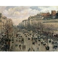 thumbnail image 2 of Pissarro, Camille 18x15 Black Ornate Wood Framed with Double Matting Museum Art Print Titled - Boulevard Montmartre, Afternoon Sun, 1897, 2 of 4