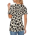thumbnail image 4 of NTACZA Relaxed Fit Womens Tops Short Sleeve Leopard Crew Neck Casual Shirts for Women, 4 of 5