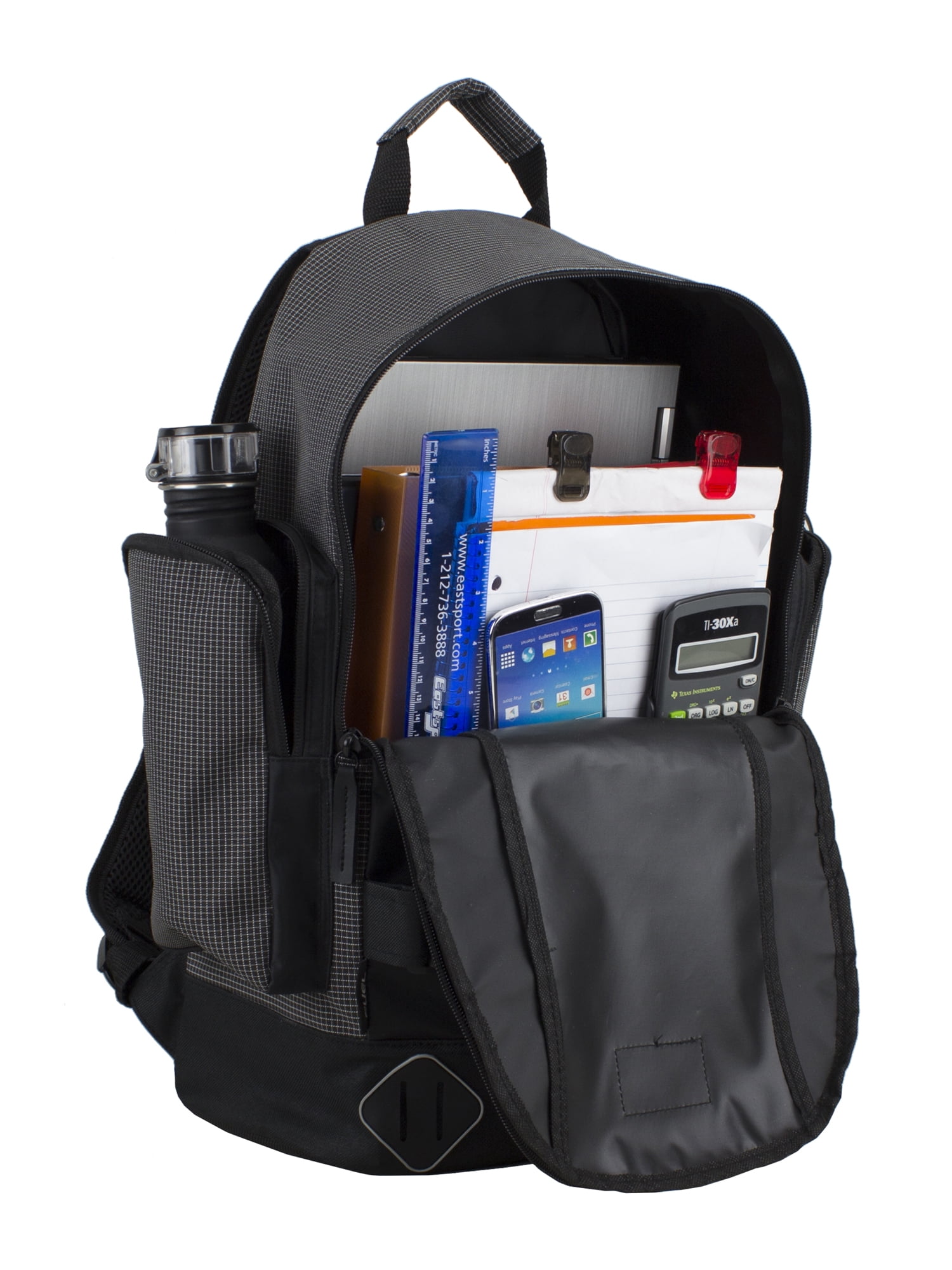 Fuel Unisex Pro Skater Backpack with Adjustable Dual Straps, Gray