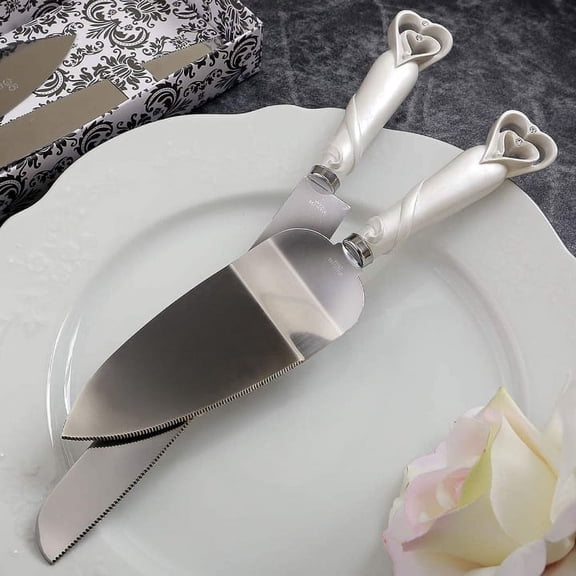 Gifts Infinity Wedding Knife and Server Set (BOW HEART)