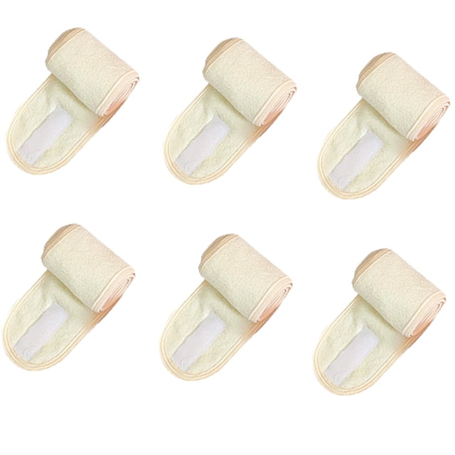 6PCSSpaFacialHeadbandMakeupHeadWrapAdjustableTowel