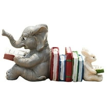 SPOORYYO Resin Rabbit Reading Book Statue - Garden Ornaments and Decorative Figurines for Indoor or Outdoor Use