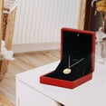 thumbnail image 3 of LED Light Pendant Necklace Gift Box, Velvet Jewelry Storage Display Case for Proposal Engagement Wedding Anniversary Birthday Valentine's Day,Red, 3 of 8