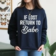 thumbnail image 4 of EcoLoom If Lost Return To Babe I Am Babe Couple Matching Long Sleeve Unisex Midweight Crewneck Sweatshirt, 4 of 4
