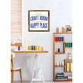 thumbnail image 5 of Eveokoki Craft Room Happy Place Wall Art for Home Bar Cafe Farm Store Garage Club - Wooden Frame Sign Gift for Sewing Craft Lovers, 12x12 Inch, 5 of 5