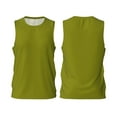 thumbnail image 2 of Gaeub Olive Men's Mesh Basketball Jersey, Quick-Drying Sleeveless Top S-4XL, Loose Muscle Tank Top -XX-Large, 2 of 9