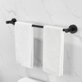 thumbnail image 6 of Gzxs Adjustable 15.8-27.6 Inches Bath Towel Bar for Bathroom SUS304 Stainless Steel Towel Holder, Hotel Style Wall Mount with Screws Hand Towel Bar, Towel Rack Rod Hanger, Matte Black, 6 of 7