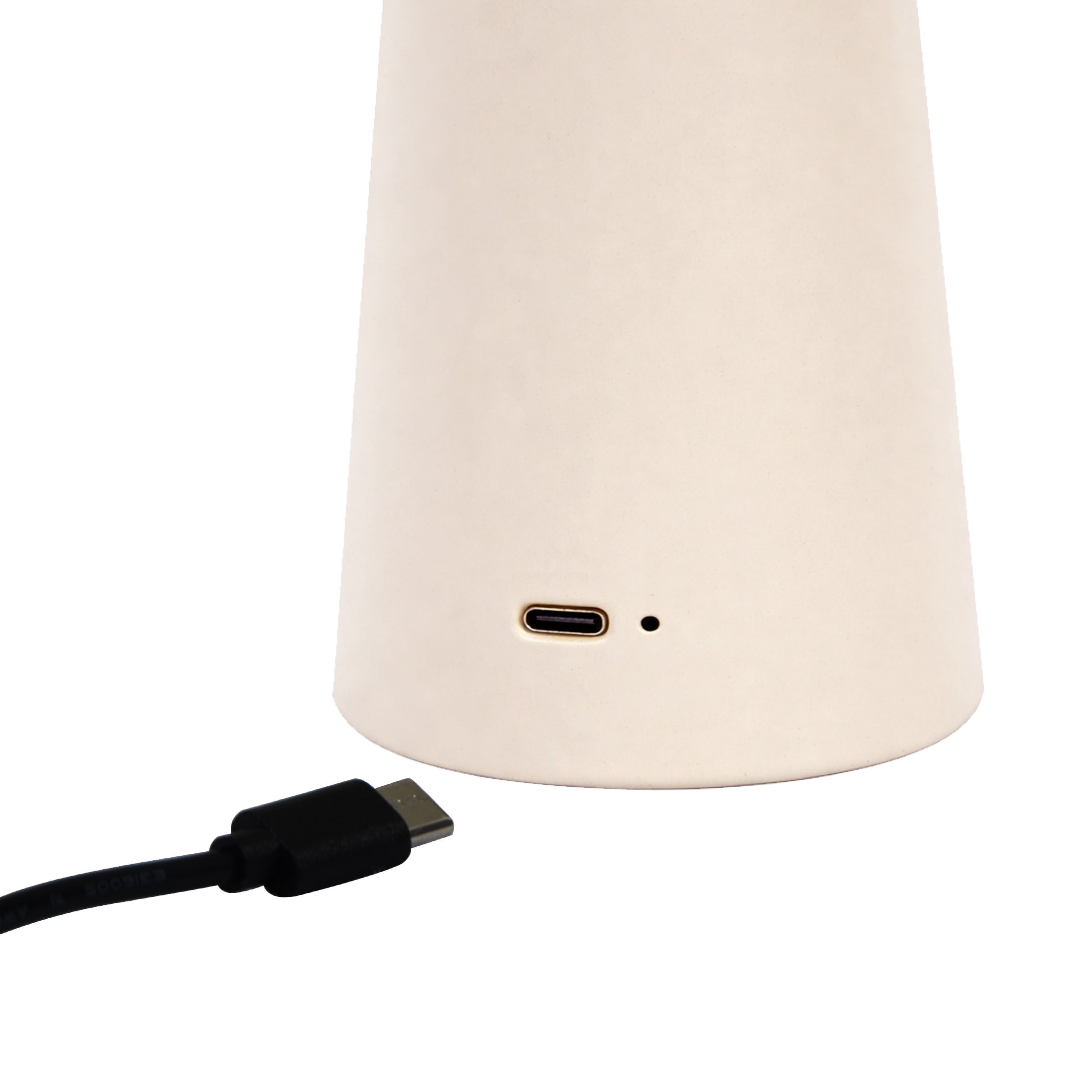 Better Homes & Gardens 9.5" White Dome Rechargeable LED Portable Lamp with Dimmable Touch Sensor