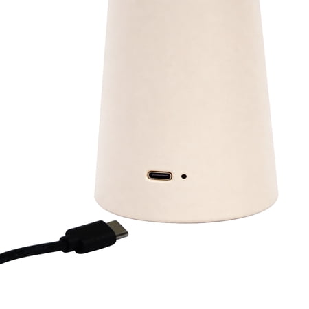 BETTER HOMES & GARDENS 9.5″ WHITE DOME RECHARGEABLE LED PORTABLE LAMP WITH DIMMABLE TOUCH SENSOR