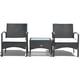thumbnail image 4 of Costway Juego de Muebles de 3 Pzas Mesa y 2 Sillas para Patio, de Mimbre y Ratán, con Cojín, 4 of 6