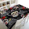 thumbnail image 3 of Mantel con patrón de Calavera del Día de los muertos, decoración de fiesta, mantel para el hogar, restaurante, decoración de cocina, accesorios, 3 of 5