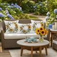 thumbnail image 6 of Outdoor Pillow Cover Yellow White Sunflower Set of 2 Waterproof Throw Pillowcases Watercolor Wreath Decorative Patio Furniture Pillows for Couch Garden Indoor & Outdoor Use, 6 of 9