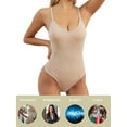 thumbnail image 5 of GOLD CARP Shapewear Women Shaping Thong Bodysuit Seamless Tummy Control Body Shaper Adjustable Straps,Beige-Thong,L(US 10), 5 of 5