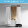 thumbnail image 4 of Corner Shower Curtain Rod 47.2" X (55"-71") Shower Curtain Rod, Convertible U and L Shaped Shower Curtain Rod for Bathroom, 6 Splice Sizes with 24 Stainless Steel Shower Rings, 4 of 8