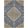 thumbnail image 2 of HomeRoots 605254 5 x 8 ft. Navy Blue, Beige & Brown Oriental Washable Indoor & Outdoor Rectangle Area Rug, 2 of 5