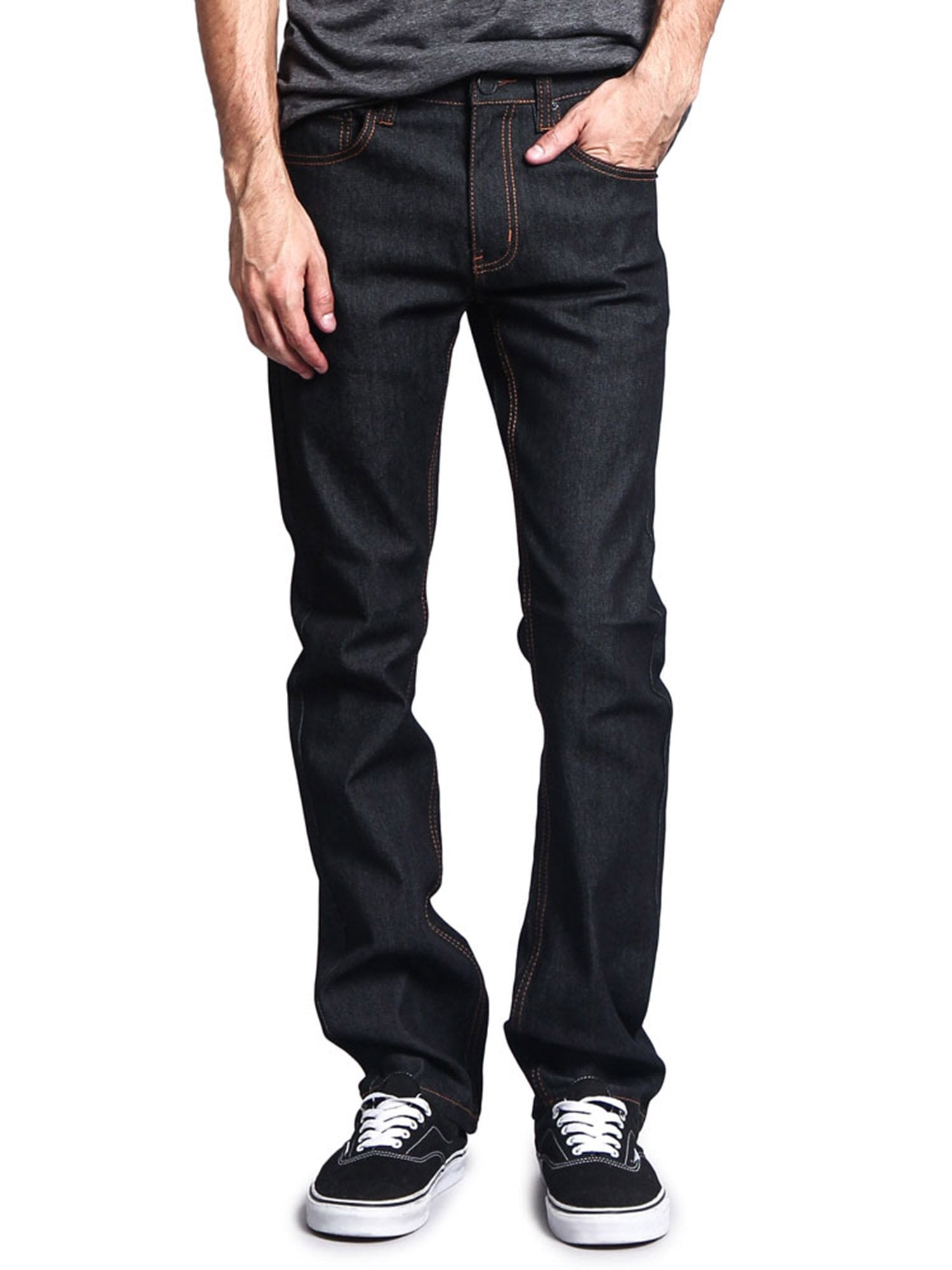 Victorious Men's Slim Fit Unwashed Raw Denim Jeans DL980 - 30/30 -