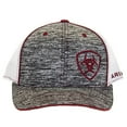 thumbnail image 2 of Ariat® Men's Heather Grey With Burgundy Embroidered Logo Hat 1504909, 2 of 5