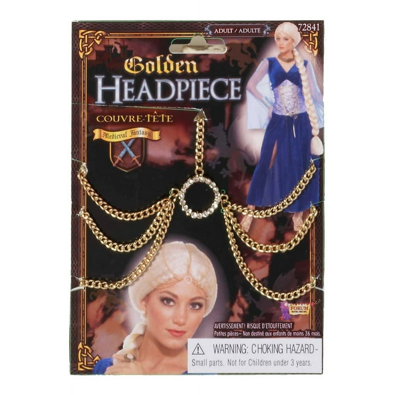 Gold Chain Medieval Princess Girl Woman Costume Headpiece