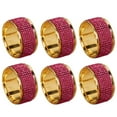 thumbnail image 5 of 6 Pcs Sparkling Napkin Rings Napkin Holder For Dining Anniversary Wedding Party, 5 of 9