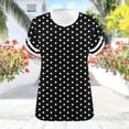 thumbnail image 5 of DeHolifer Womens T-Shirts Plus Size Loose Short Sleeve Tees V-Neck Color Block Summer Tops Black M, 5 of 7