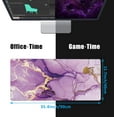 thumbnail image 5 of Mouse Pad,Purple Marble Desk Mat for Desktop,Desk Pad with Non-Slip Base and Stitched Edge,Extended Mousepad for Office and Home 35.4X15.7 Inch, 5 of 7
