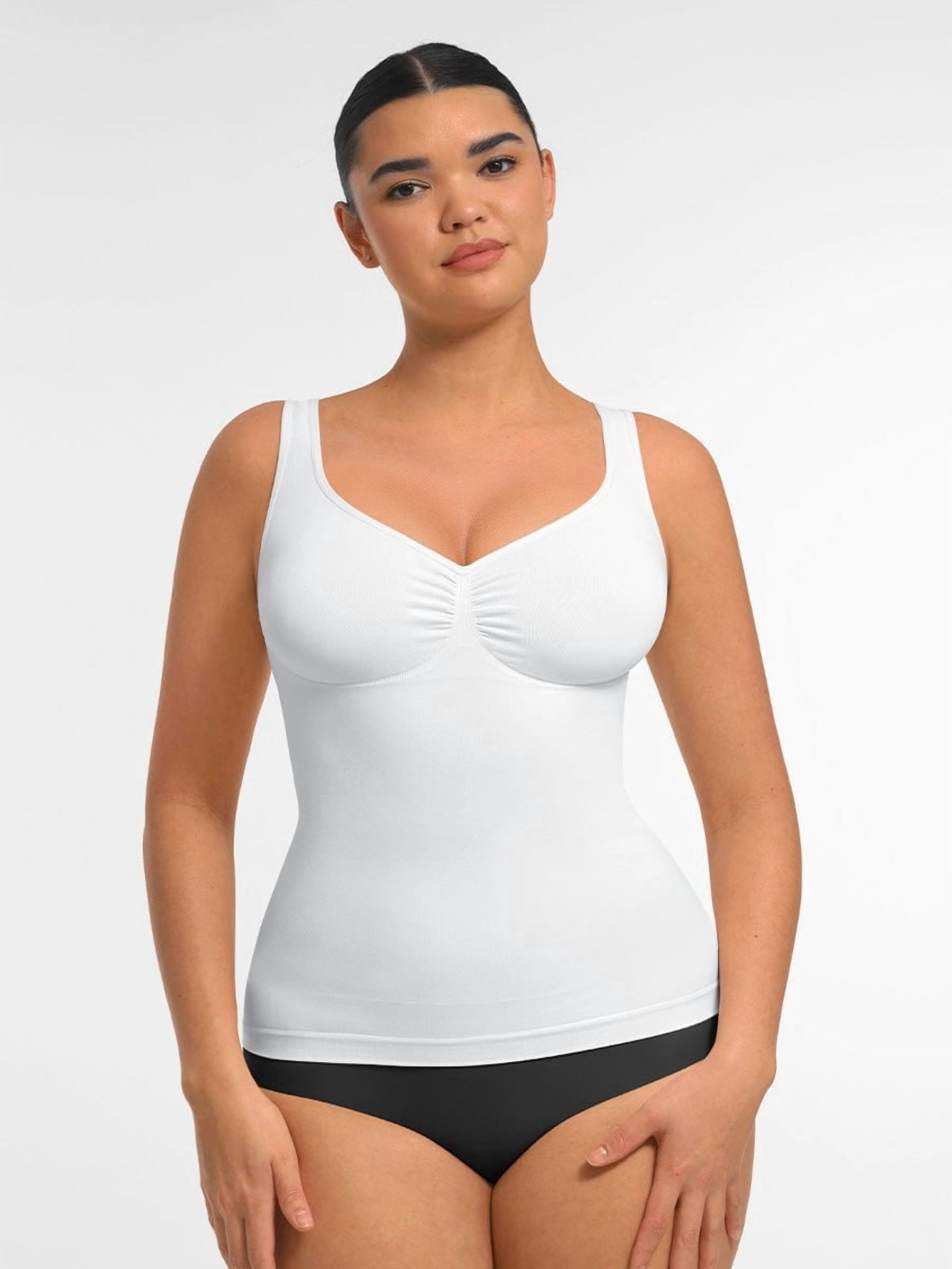 FeelinGirl Women's Bust Support Shapewear Tank with Waist and Abdomen Control, Sizes S-3XL