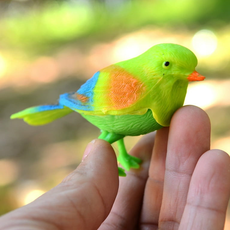 Simulated Bird Toy Voice Control Realistic Sounds Creative Hand Painted Chirping Bird Musical Toy for Kids
