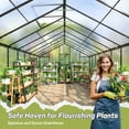 thumbnail image 2 of NETAJE 10'x18' Polycarbonate Greenhouse, Large Aluminum Walk-in Green House for Backyard, 2 of 6