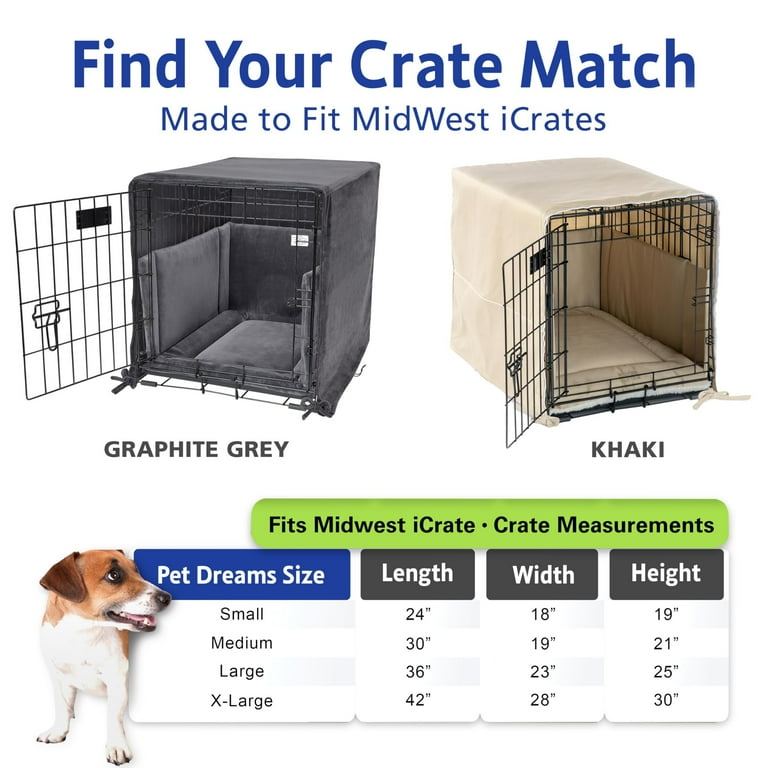 Pet Dreams 3 Piece Set includes Dog Crate Cover Dog Crate Pad Dog Crate Bumper Crate Pads Crate Covers Crate Bumpers for Dog Cages Dog Mat
