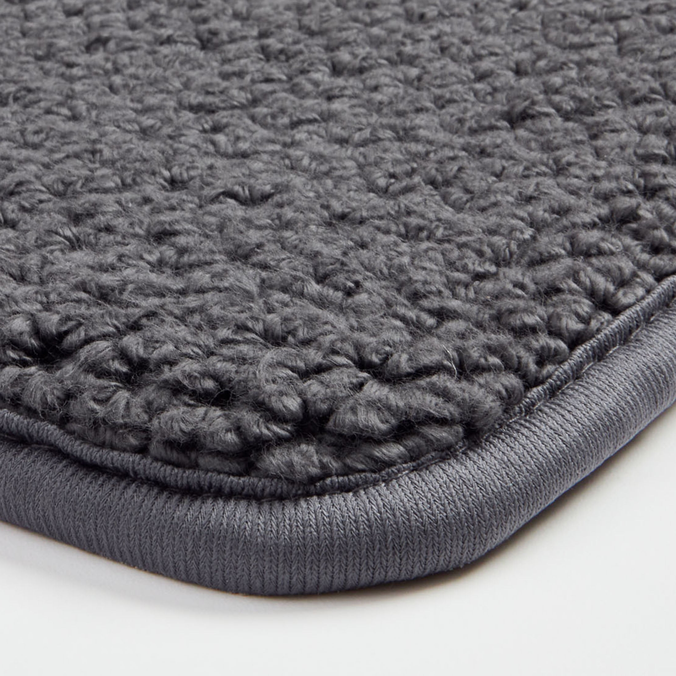 Better Homes & Gardens Signature Soft Cotton Memory Foam Bath Rug, Grey Shadow, 20 in x 34 in