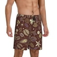 thumbnail image 2 of Sikiie Coffee and Flowers Mens Pajama Shorts, Lightweight Lounge Pant with Pockets Soft Sleep Pj Shorts for MenMedium, 2 of 6