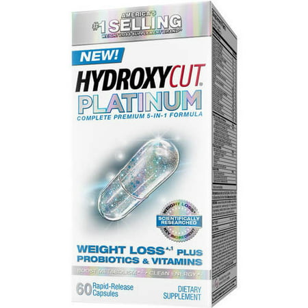 Hydroxycut Poids Platinum perte plus Probiotiques et vitamines libération rapide capsules de suppléments alimentaires, 60 count