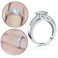 thumbnail image 4 of MABELLA 1.50 Carat TCW Round Cut CZ 925 Sterling Silver Engagement Ring, 4 of 8
