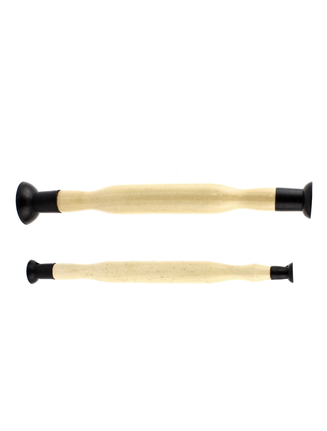 Unique Bargains Double Ended Wooden Grip Valve Grinding Stick Hand
