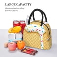 thumbnail image 4 of Lafuoo White Ice Cream Pattern Large Portable Insulated Lunch Bag, Waterproof Zipper Insulated Lunch Bag for Men and Women-One Size, 4 of 7