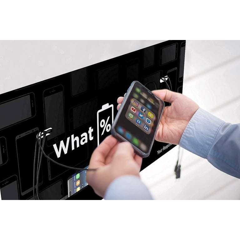 KwikBoost 8 Device Charging Station - Wall Mounted, 4 Lightning + 4 USB-C Ports, Commercial Grade