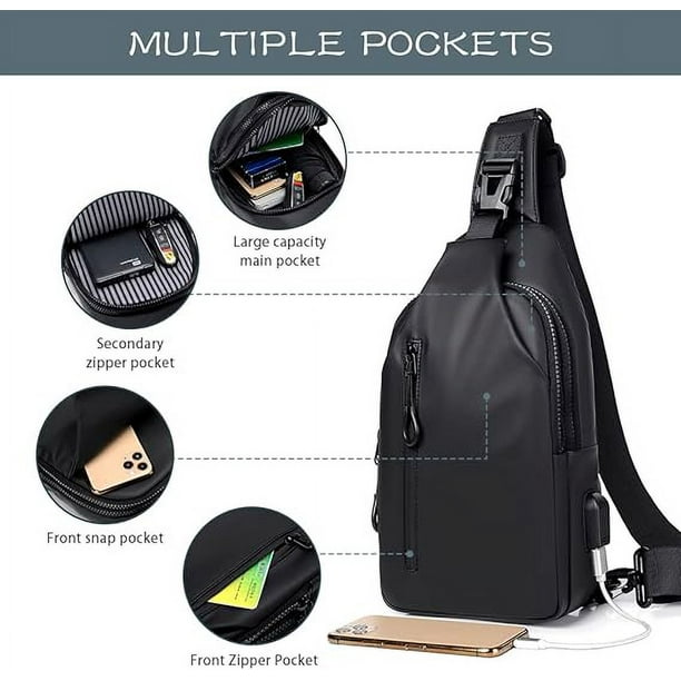 Mochila Bandolera Impermeable Mochila Cruzada Antirrobo Bolso Hombre Y