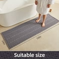 thumbnail image 5 of BULULOM Bathroom Rug - Ultra Soft Non Slip Waffle Bath Mat, Bathroom Decor with Tassels, Long Herringbone Texture Absorbent, achine Washable,24"*72" Grey, 5 of 11